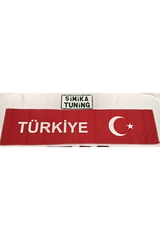 Ayyıldız Türkiye Kırmızı Otomobil Torpido Havlusu Göğüs Halısı