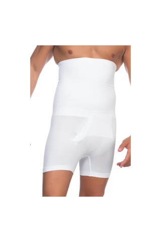 Moon Wear Beyaz Mı Emay E1005 Erkek Yüksek Bel Double Boxer Korse Beyaz
