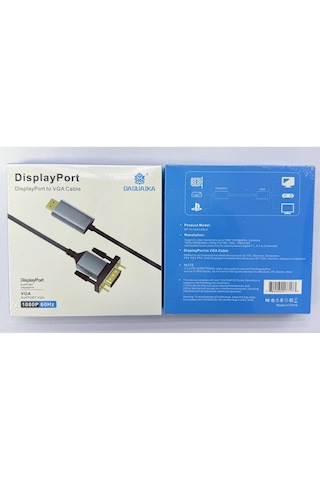 Cr38 Display Port'dan Vga'ya 1080p 60hz Kablo Ses Ve Görüntü Aktarıcı Ps 3,4,5 2 Metre 2 M