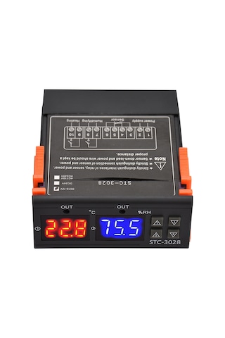 Skycity Stc-3028 Akıllı Sıcaklık Nem Kontrol Cihazı - Isıtma/soğutma/nemlendirme/kurutma - Hassas Sensörlü - Dc 12v - Abs Kasa