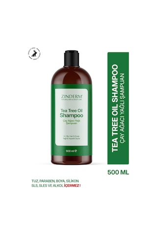 Zinderm Arındırıcı Ve Dengeleyici Tuzsuz Çay Ağacı Şampuanı 500 ML