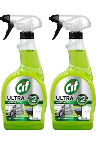 Cif Ultra Anında Etki Kir ve Yağ Çözücü 2 x 1025 ML