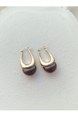 Sarkıt Koyu Kahverengi Küpe Kahverengi