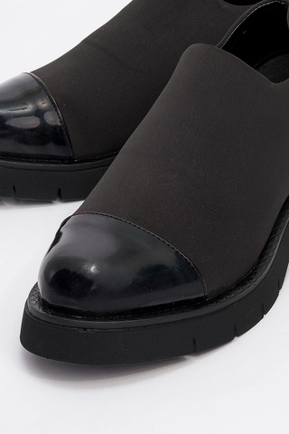 Luvishoes Luvi Shoes Panola Siyah Rugan Scuba Kadın Günlük Ayakkabı Siyah Rugan