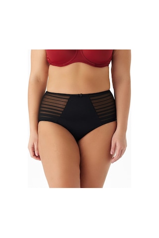 Be Curvy Aster Büyük Beden Çizgili Külot Black
