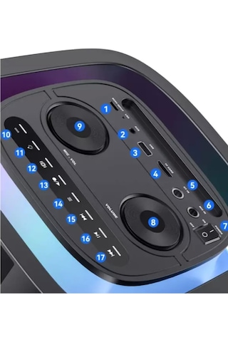 Yesido Ysw29 Bluetooth Rgb Işıklı Kablosuz Taşınabilir Hoparlör 40w Mikrofonlu 4400mah 7 Ren