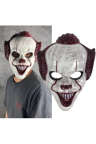 Plastik Joker Maskesi Killer Palyaço Maskesi Renkli