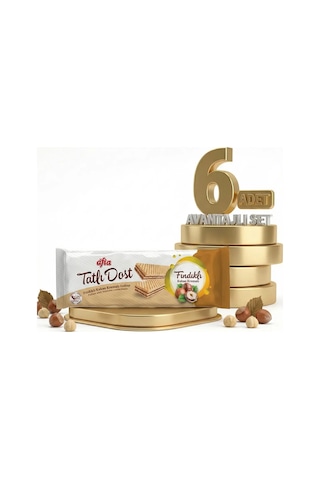 Afia Tatlı Dost Fındıklı Kakao Kremalı Gofret 6x140 Gr