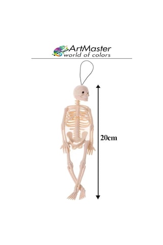 İskelet Modeli Plastik 20 Cm 1 Adet Silikon İnsan İskeleti Plastik İsket Modeli Silikon İskelet Deneyi Araba Süsü