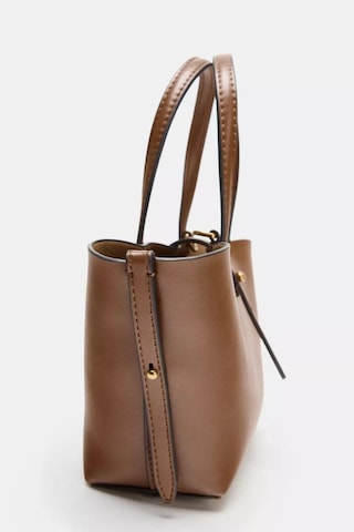 Zara Mini Hasır Tote Çanta Kahverengi