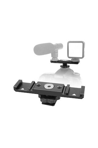 Pdx İkili Aksesuar Aparatı Hb-104 Cold Shoe Mikrofon Işık