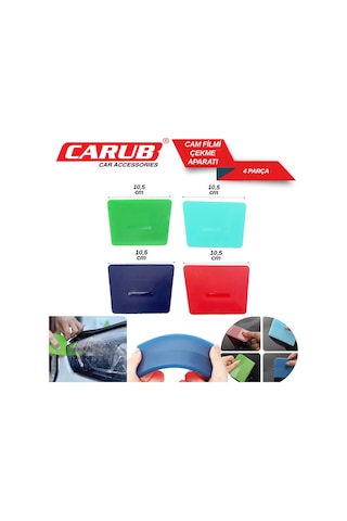 Carub Cam Filmi Ve Ppf Uygulama Aparatı Ragle 4 Lü Set Br1245026