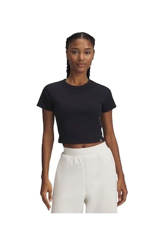 Under Armour Rival Rib Baby Tee Kadın T-shirt 6000264-001 SIYAH