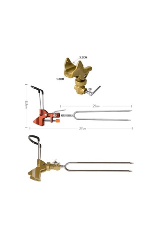 1/2 Olta Kamışı Tutucu Olta Kamışı Nehir Raf Standı Ayarlanabilir Turuncu A Stili 37 Cm 1 Set