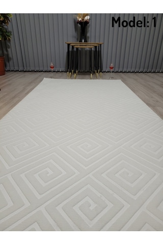 Arbese Premium Halı Yolluk Oturma Odası, Mutfak, Antre Ve Koridor Halısı Krem Arbs1bnyn