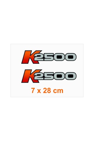 Kia Bongo K2500 Sticker Logo Takım 7cmx28