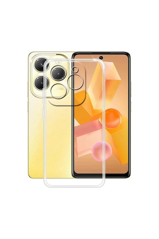 Infinix Hot 40 Kılıf Silikon Şeffaf Kapak Şeffaf
