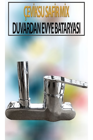 Safir Mix Model Duvardan Evye Bataryası Krom