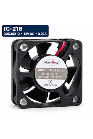 Marxlow Ic-216 30x30x10mm 12v Dc 0.07a Fan Soğutucu Mini Dc Fan Marxlow Ic-216 30x30x10mm 12v Dc 0.07a Fan Soğutucu Mini Dc Fan