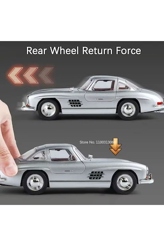 Mercedes Benz 300sl Model Diecast Araba Koleksiyonluk Eski 1954 Mercedes 300 Sl Araba 1:24 Sesli 06824942
