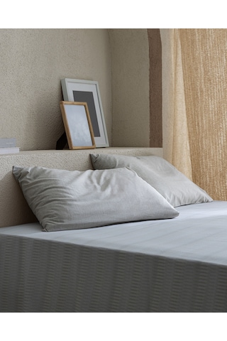 Madame Coco Delrico Tek Kişilik Pamuklu Çarşaf Takımı - Bej Ekru