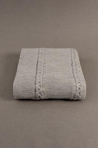 Trenza Vizon Çift Kişilik Battaniye 200x220 15035 Vizon