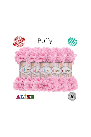 Alize Puffy İplik Puffy 185 - 5 Adet Peluş 186562697