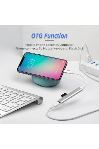 Batcell 4 Port Type-C USB Çoğaltıcı USB Hub OTG USB Çoklayıcı Type c 3.0