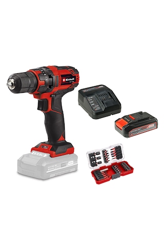Einhell TC-CD 18/35 Li Vidalama + 2.5 Ah Akü + Şarj Cihazı + 28 Parça Bits Uç Seti
