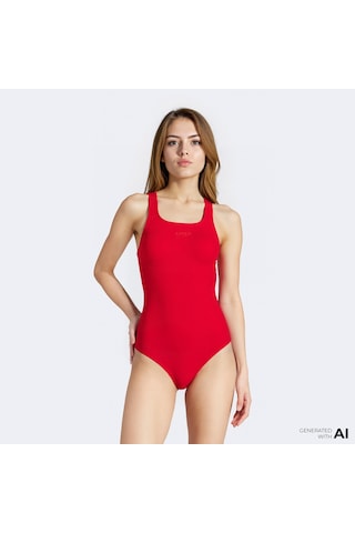 Speedo Eco End Medalist Kadın Kırmızı Mayo - 8-134716446