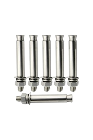 Genişletme Cıvataları, Ankraj Cıvataları, 6 Adet Genişletme Vidası Cıvataları M6304 Paslanmaz Çelik Harici Altıgen Somun 1