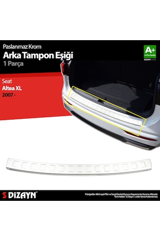S-dizayn Seat Altea Xl Krom Arka Tampon Eşiği 2007 Üzeri