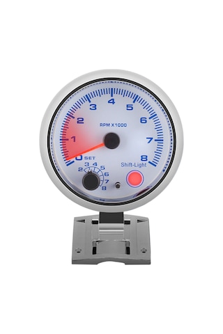 Yifomall Evrensel 3.75" Araç Takometre - Mavi Arka Işık, 0-8000 Rpm, 12v Benzinli Araçlar İçin