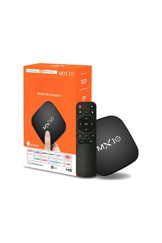 Mx10 4k Ultra Hd Android Tv Box Wifi Destekli Smart Tv Dönüştürücü Media Player