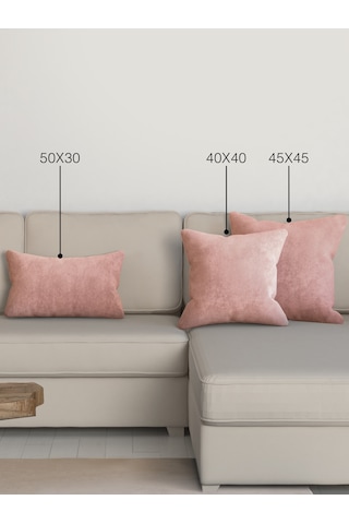 Br Perle Home Daily Series Buğulu Gül Rengi Kırlent Yastık Kılıfı Buğulu Gül