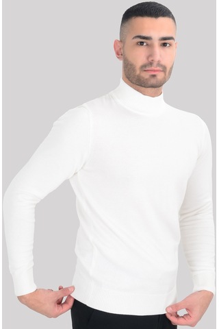 Cengiz İnler Yarım Balıkçı Düz Slim Erkek Triko