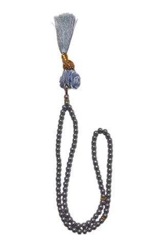 Uretti - Gül 4612 - El Yapımı Püsküllü İnci Tesbih 99'lu - Açık Mavi Açık Mavi