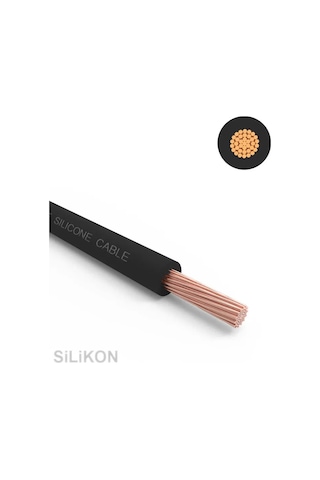 1x1.5 MM2 SIAF 16 AWG Yumuşak Silikon Kablo 1 Metre - Siyah