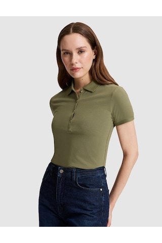 Pierre Cardin Kadın Haki Tişört Basic 50325456-vr027