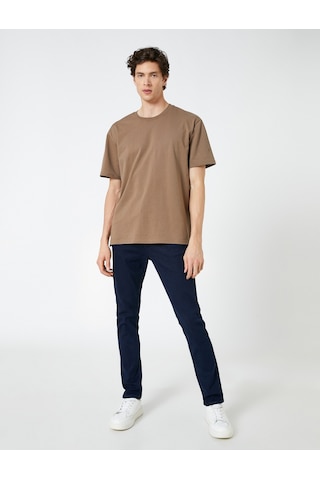 Koton Slim Fit Kot Pantolon Cepli Düğmeli Koyu İndigo 3spm40002nd 3SPM40002ND741 İndigo