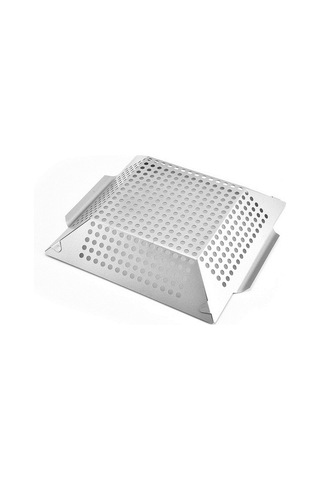 Sones Paslanmaz Çelik Kare Izgara Sızıntı Tepsisi Delikli Izgara Tepsisi Açık Izgara Aracı Barbekü Sebze 12 İnç Izgara Tepsisi Çok Renkli