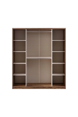 Megan Oda Takımı - 4 Kapaklı Dolap, Çalışma Masası, Şifonyer, Kitaplık, Komodin Çok Renkli