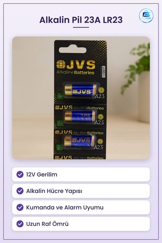 Pil 23a Lr23 12v Alkalin Araç Kumandası İçin Yedek Alarm Anahtarl