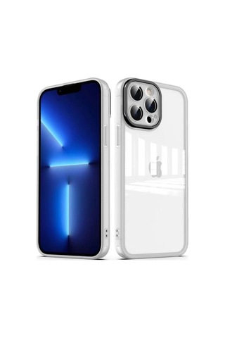 Apple Uyumlu iPhone 13 Pro Kılıf Kamera Korumalı Transparan Zore Post Kapak Renksiz
