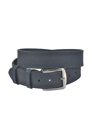 Deepsea Erkek Lacivert 4 Cm Eninde Suni Deri Kemer Yanları Dikişli Spor Kemer 2502652 Lacivert