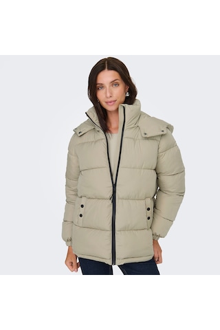 Jacqueline De Yong Esta Life Padded Kadın Bej Kapüşonlu Ceket Bej