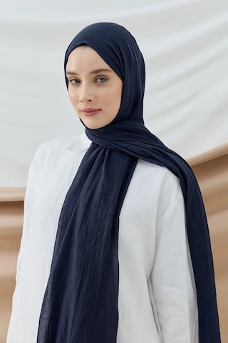Aminenesil Modakaşmir Aya Şal Lacivert Renk