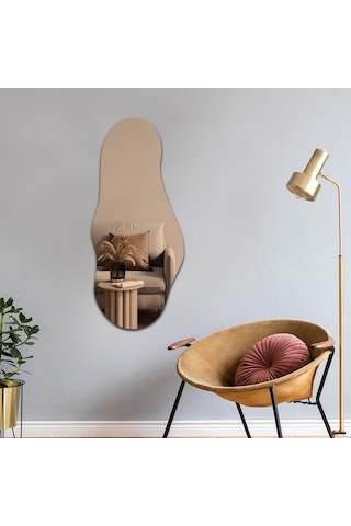 Salon Duvar Aynası Bronz Ayna Havana Ayna 50cm X 115cm Bronz