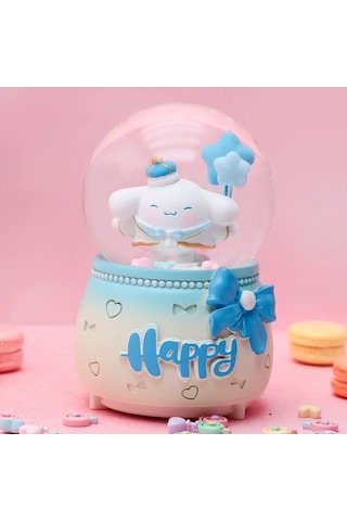 Işıklı Happy Tasarım Orta Boy Işıklı Müzikli Kar Küresi