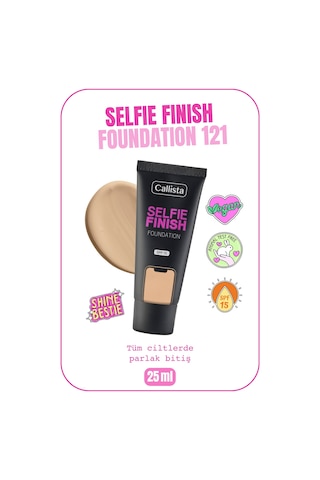 Selfie Finish Spf 15 Parlak Bitişli Fondöten - 121 Porcelain
